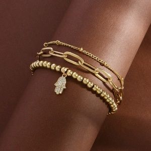 14K Gold Beaded Bracelets
